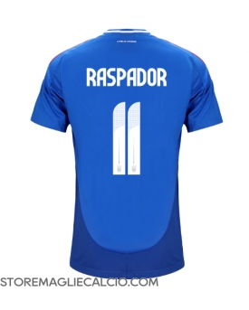Italia Giacomo Raspadori #11 Maglia Gara Casa Repliche Europei 2024